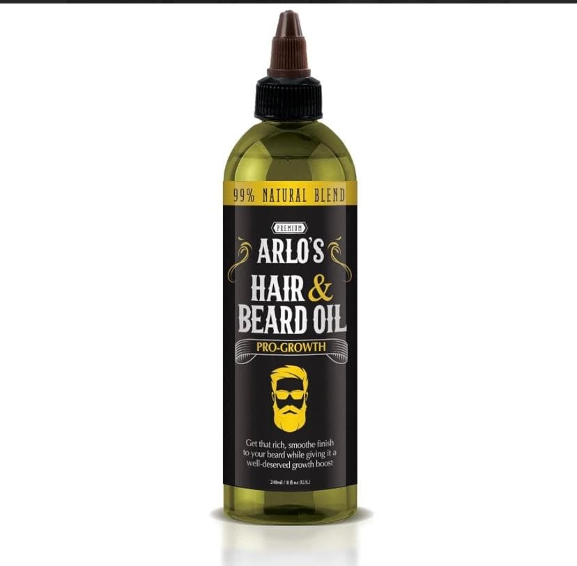 Arlo's 8 oz. Pro-Growth Hair and Beard Oil for Hair, Mustache and Beard Growth